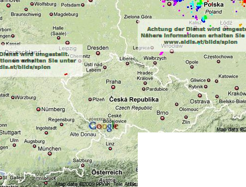 Lightning Czech Republic 15:15 UTC Fri 26 Apr