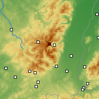 Nearby Forecast Locations - Vosges - Map