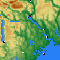 Nearby Forecast Locations - Gvarv - Map