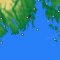 Nearby Forecast Locations - Melsomvik - Map