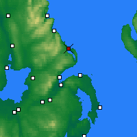 Nearby Forecast Locations - Larne - Map
