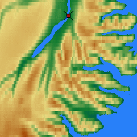 Nearby Forecast Locations - Egilsstaðir - Map