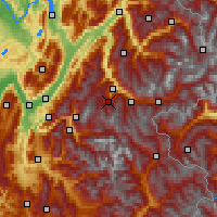 Nearby Forecast Locations - Les Trois Vallées - Map