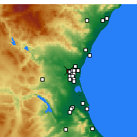 Nearby Forecast Locations - Valencia - Map