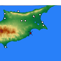 Nearby Forecast Locations - Larnaca - Map