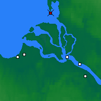 Nearby Forecast Locations - Mud'yug Ostrov - Map