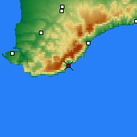Nearby Forecast Locations - Yalta - Map