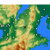 Nearby Forecast Locations - Ueno - Map