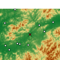 Nearby Forecast Locations - Yushan - Map