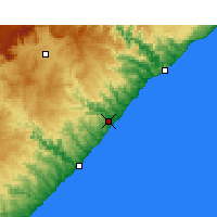 Nearby Forecast Locations - Coffee Bay - Map