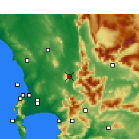 Nearby Forecast Locations - Paarl - Map