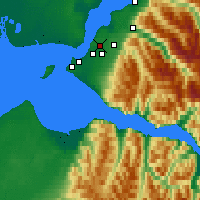 Nearby Forecast Locations - Anchorage AFB - Map