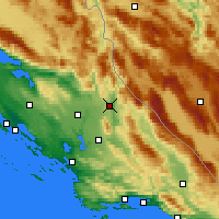 Nearby Forecast Locations - Knin - Map