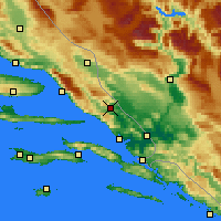Nearby Forecast Locations - Vrgorac - Map