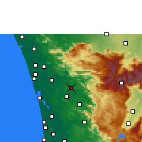 Nearby Forecast Locations - Kothamangalam - Map