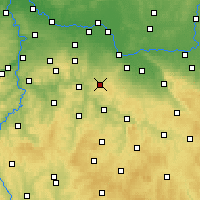 Nearby Forecast Locations - Uhlířské Janovice - Map