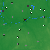 Nearby Forecast Locations - Pyzdry - Map
