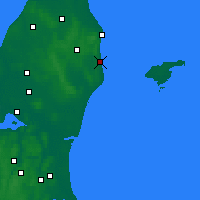 Nearby Forecast Locations - Sæby - Map