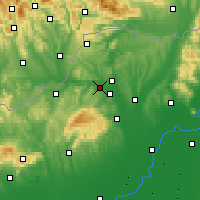 Nearby Forecast Locations - Kazincbarcika - Map