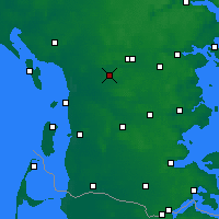 Nearby Forecast Locations - Lintrup Sogn - Map