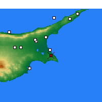 Nearby Forecast Locations - Paralimni - Map