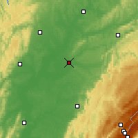 Nearby Forecast Locations - Tavaux - Map