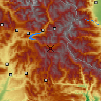 Nearby Forecast Locations - Valle de l'Ubaye - Map