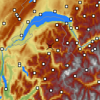 Nearby Forecast Locations - Praz de Lys-Sommand - Map