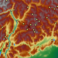 Nearby Forecast Locations - Moena - Map