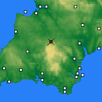 Nearby Forecast Locations - Okehampton - Map