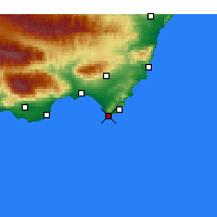Nearby Forecast Locations - Capo de Gata - Map