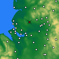 Nearby Forecast Locations - Wigan - Map