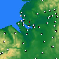 Nearby Forecast Locations - Huyton - Map