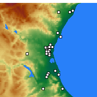 Nearby Forecast Locations - Quart de Poblet - Map