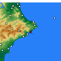 Nearby Forecast Locations - Calpe - Map