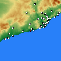 Nearby Forecast Locations - Vilanova i la Geltrú - Map