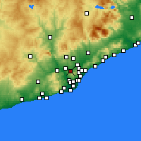 Nearby Forecast Locations - Sant Cugat del Vallès - Map
