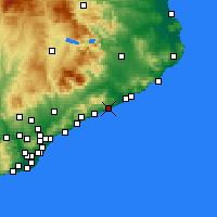 Nearby Forecast Locations - Pineda de Mar - Map