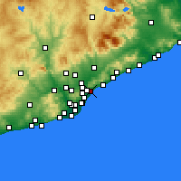 Nearby Forecast Locations - Badalona - Map