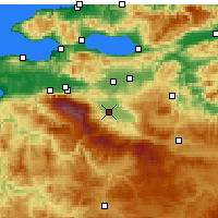 Nearby Forecast Locations - İnegöl - Map
