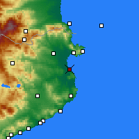 Nearby Forecast Locations - L'Escala - Map