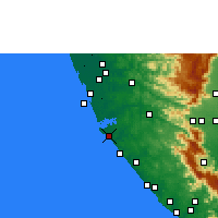 Nearby Forecast Locations - Kollam - Map