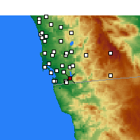 Nearby Forecast Locations - Chula Vista - Map