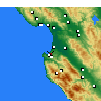 Nearby Forecast Locations - Seaside - Map