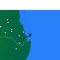 Nearby Forecast Locations - South Padre Island - Map