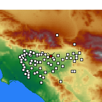 Nearby Forecast Locations - Upland - Map