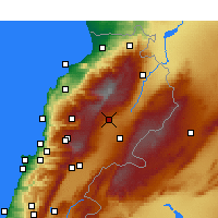 Nearby Forecast Locations - Deir Al-Ahmar - Map