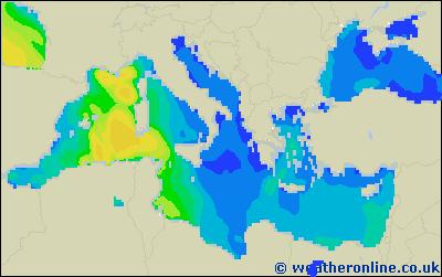 Crète - Wave heights - Sat 25 Mar 07:00 NZDT
