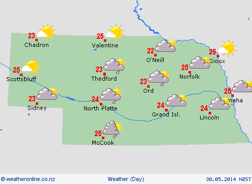 overview Nebraska North America Forecast maps