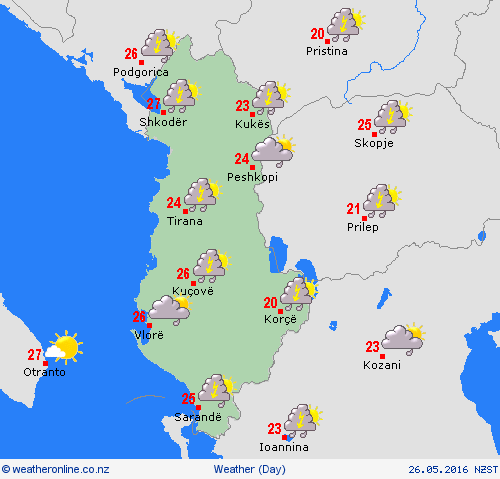 overview Albania Europe Forecast maps